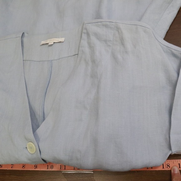 Olivaceous Linen Day Dress Womens S‎ Blue Bohemian Coastal Grandma Cottagecore - Picture 14 of 16